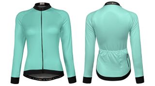 Jersey, WOMENS, FUNKIER ,Parma MINT, WINTER WEIGHT, LONG SLEEVE, full zip, ,LARGE