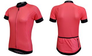 PINK JERSEY - Funkier Parma, Short Sleeve, Full Zip, Womens XXL