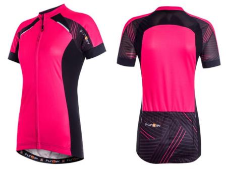 Jersey, WOMENS, FUNKIER , Firenze /Pink short sleeve, full zip, Small