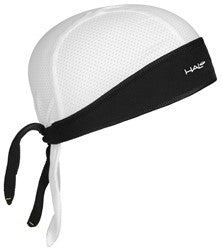 BANDANA - HALO PROTEX, Tie Bandana for Custom Fit, "Halo Sweat Seal, channels sweat away" - WHITE