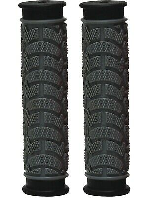 GRIPS - Dual Density MTB Grips, Closed End. 130mm GREY - Oxford Product