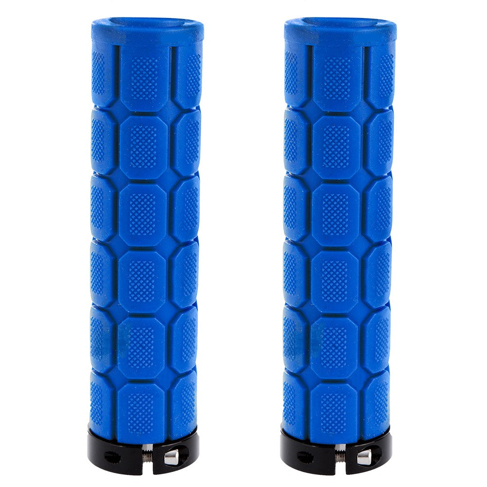 GRIPS - Lock On Fat Grips Dark Blue -larger diameter ( OD: aprox 33mm) for increase comfort & bigger hands, Oxford Product