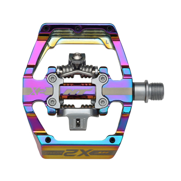 HT X2 Pedals (Alloy / CNC CRMO) - Oil Slick