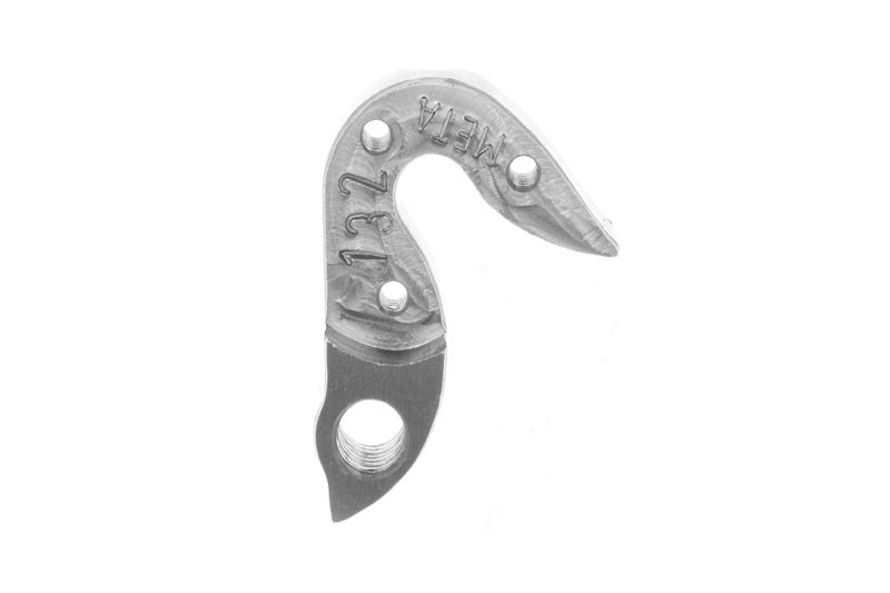 META CNC DERAILLEUR HANGER - Model 132, Material 6061 T651 Aviation Aluminium, CNC Machined, Silver, MERIDA Carbon