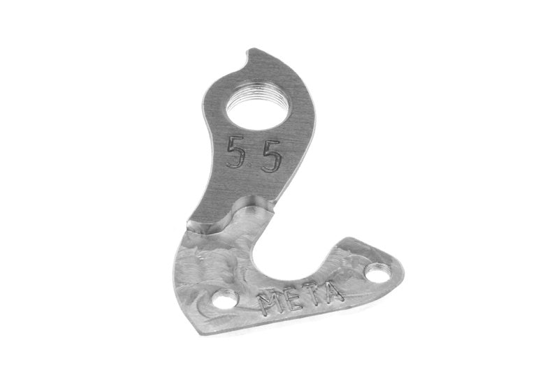 META CNC DERAILLEUR HANGER - Model 55, Material 6061 T651 Aviation Aluminium, CNC Machined, Silver, Pinarello