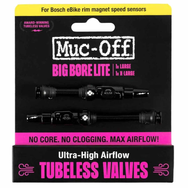 Muc-Off Big Bore Lite Tubeless Valves (Bosch Rim Magnet) XL&L Black