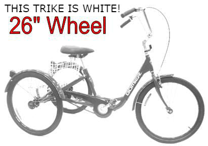 TRIKE 26" 3 Speed (Coaster) NEXUS, 2500 Series (Designed in Australia) Clean WHITE