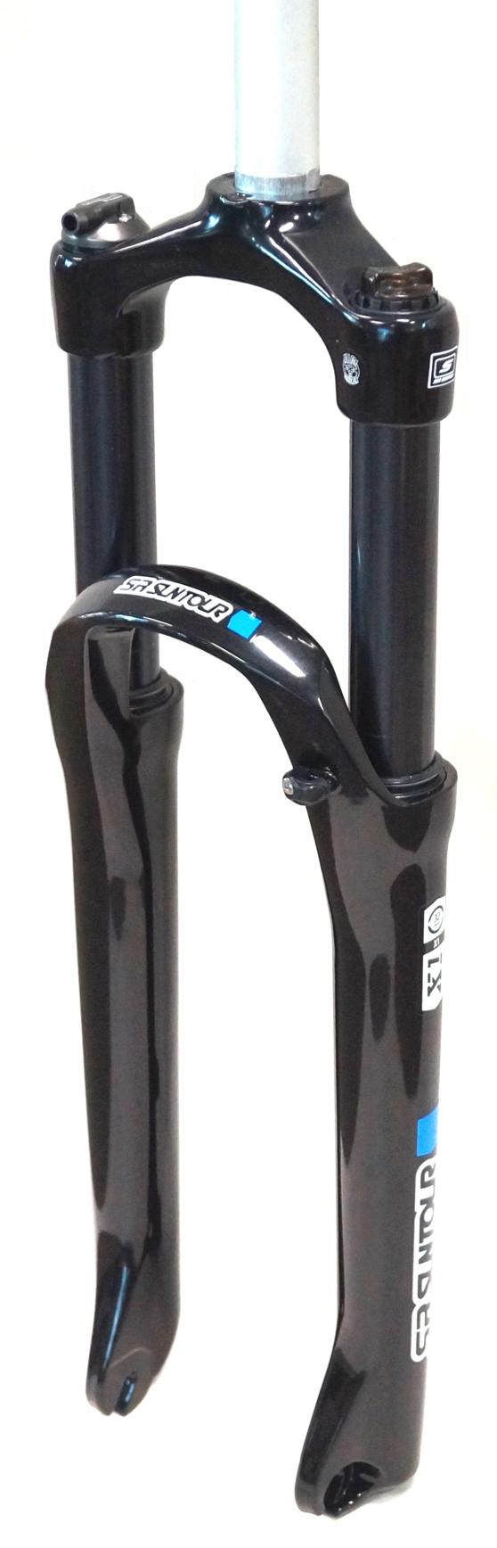 SUNTOUR 27.5 SUSPENSION FORK, Threadless, X1-32 -COIL RL. 100mm. Lock Out. COIL Spring PreLoad. CroMo Steerer 1 1/8. 9mm Drop-Outs