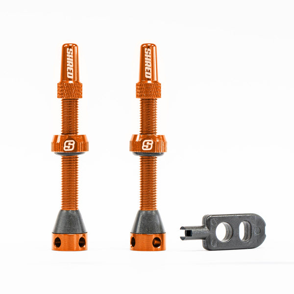 Tubeless Valves Set - 50mm Orange