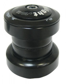 HEADSET, Ahead, O'LIGHT, STEEL, 1 1/8" 34.0mm, stck height 27mm, Cartridge bearings, BLACK, a Quality STRONGLIGHT product, - 252775