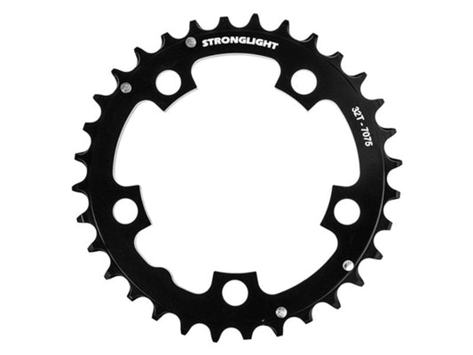CHAINRING - MTB "STRONGLIGHT", 32T, 7075 CNC Black - 94mm BCD, 5 Hole for 9 Spd