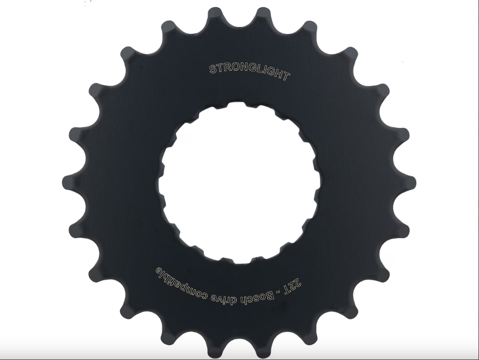 E-BIKE SPROCKET, COMP. BOSCH - 2nd GENERATION, STEEL, BLACK, 22T, a Quality STRONGLIGHT product, - 262569