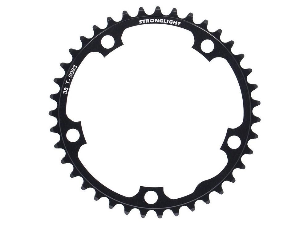 ROAD CHAINRING, STANDARD TYPE S - 5083 BLACK, 9/10 speed, 130 BCD Inner. 38T, 5 arms, A Quality Stronglight product, CHAINRING - 267075