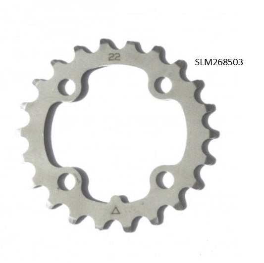 CHAINRING - MTB "STRONGLIGHT", 24T, S/Steel  Silver  INOX - 64mm BCD, 4 Hole for 9 Spd