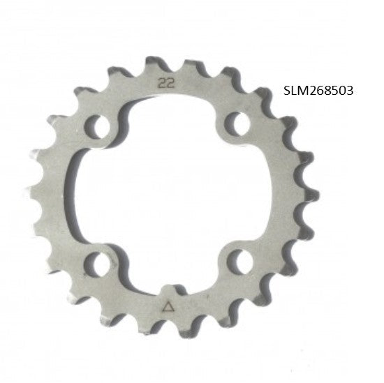 CHAINRING - MTB "STRONGLIGHT", 24T, S/Steel Silver INOX - 64mm BCD, 4 Hole for 9 Spd