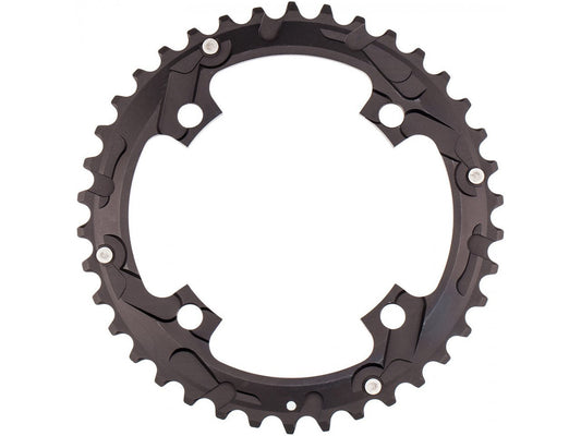 CHAINRING - MTB "STRONGLIGHT", 38T, 7075 CNC Black  SRAM XO - 104mm BCD treaded bolt hole, 4 Hole for 2 X 10 Spd (Compatible with Chainring Bolt SL350134)