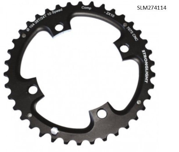 CHAINRING "STRONGLIGHT" MTB SRXO 104 2x10 42T BK - 7075 9/10SPEED DOUBLE OUT
