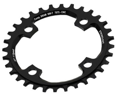CHAINRING - MTB "STRONGLIGHT", 32T, 7075 CNC Black SRAM - 104mm BCD, 4 Hole for 11 Spd (Compatible with Chainring SL350134)