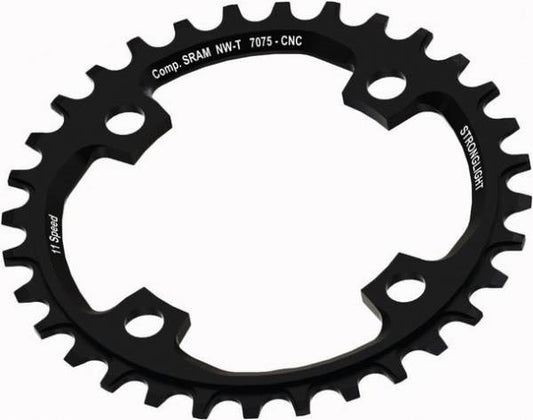 CHAINRING "STRONGLIGHT"  SRAM XO1 104 4B 34T - BLACK CONVERSION 2x1  (Compatible with Chainring Bolt SL350134)