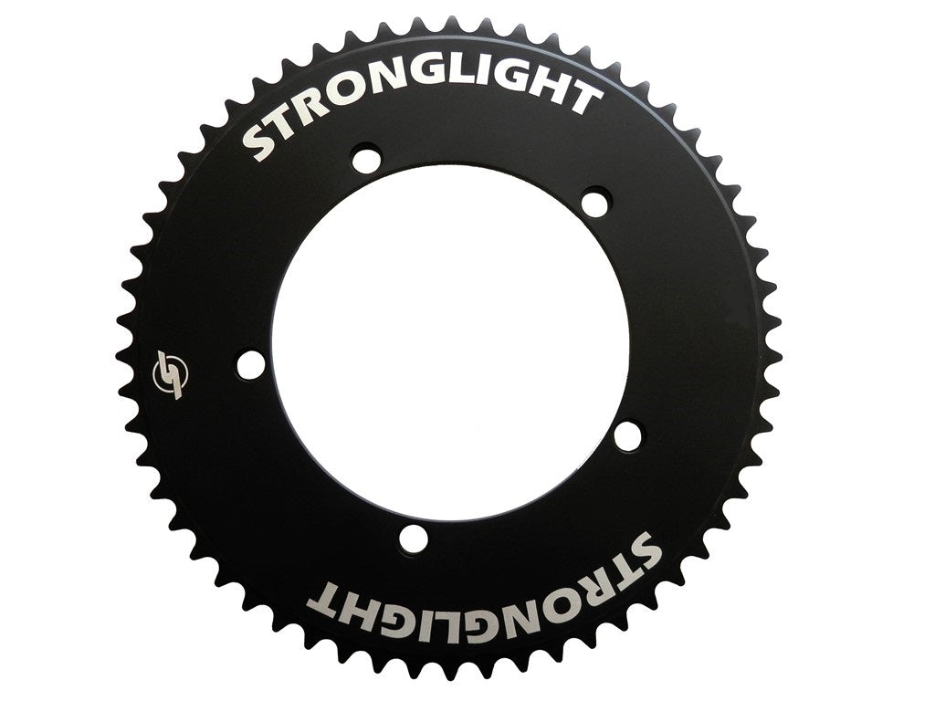 CHAINRING - TRACK "STRONGLIGHT", 54T, 7075 CNC Black - 144mm BCD, 5 Hole for TRACK 1/2" x 1/8"