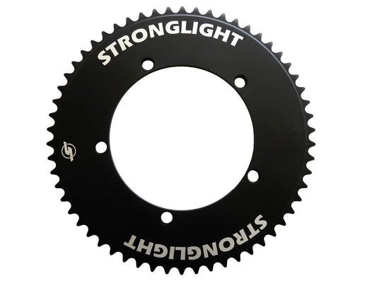 CHAINRING - TRACK "STRONGLIGHT", 54T, 7075 CNC Black - 144mm BCD, 5 Hole for TRACK 1/2" x 1/8"