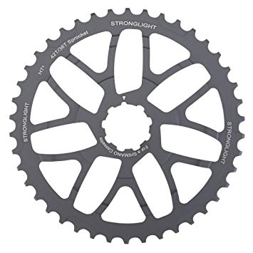 CHAINRING "STRONGLIGHT" SRAM 10 Speed CASSETTE EXTENDER/CONVERSION - 40T - 7075 Blk W/16T Steel Sil