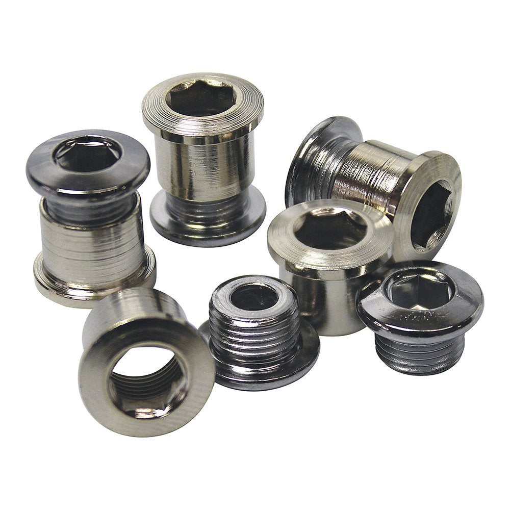 Chainring Bolt Kits,  STRONGSCREW FOR DOUBLE MESSENGER (5 ARMS), STEEL, SILVER