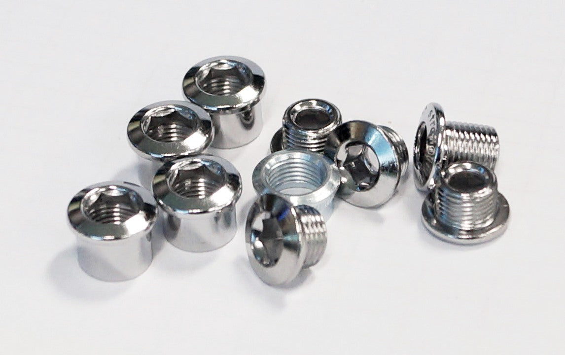 Chainring Bolt Kits, STRONGROAD SCREW FOR DOUBLE (4 ARMS) STEEL SILVER