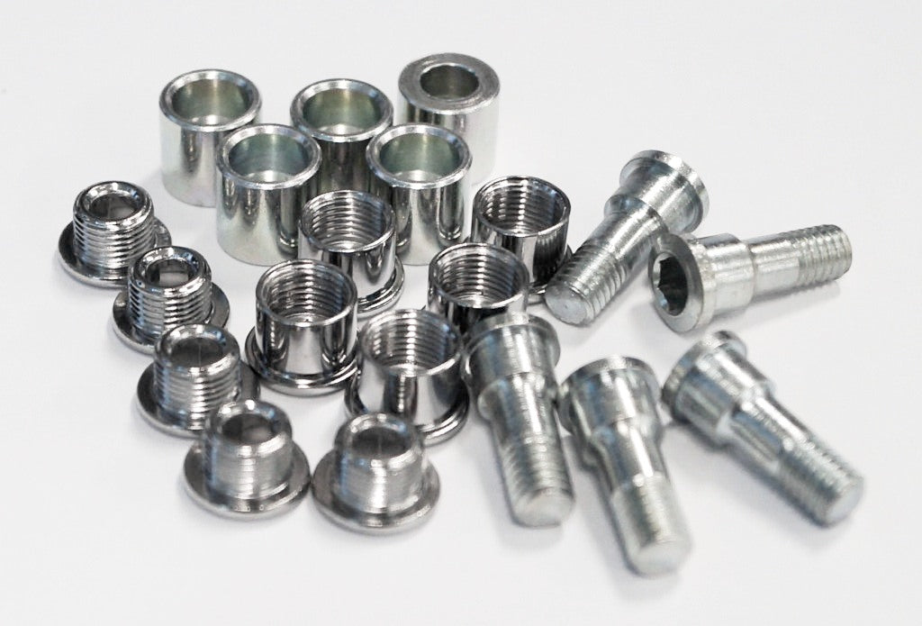 Chainring Bolt Kits, STRONGSCREW FOR TRIPLE MESSENGER (5 ARMS) STEEL SILVER