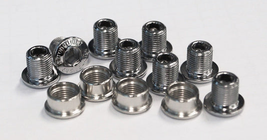 Chainring Bolt Kits, SHIMANO MTB  SCREW FOR STRONGLIGHT RINGS COMP. XT M785 (4 ARMS)  STEEL SILVER