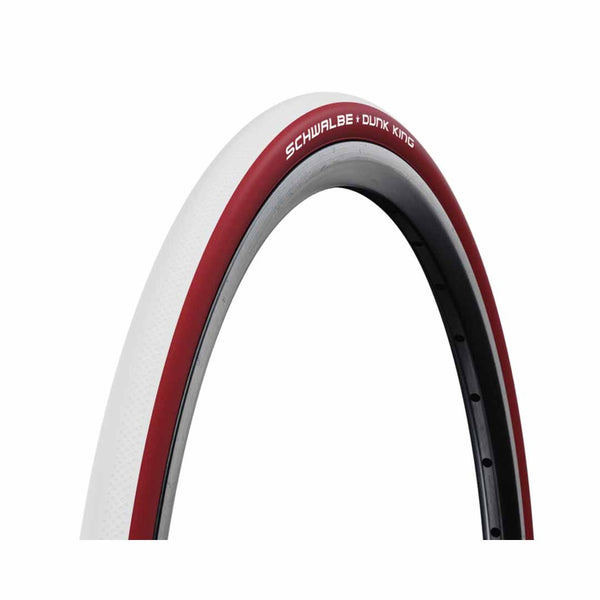 Schwalbe Dunk King 700x25C 28x1.00 Tyre White/Bordeaux