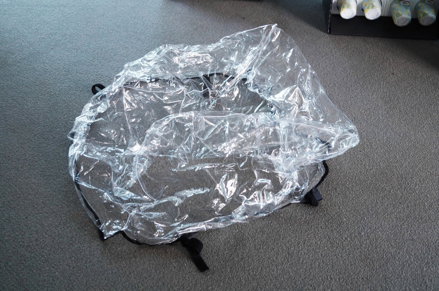 WATER PROOF BICYCLE TRAILER COVER - Clear, 55cm x 74cm x 55cm. K9