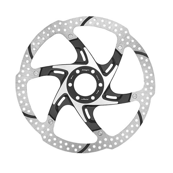 Rotor , TRP, 6 , 2 piece 203mm stainless steel , alloy carrier, w/6 stainless steel , black centre 1.8mm rotor, TRP