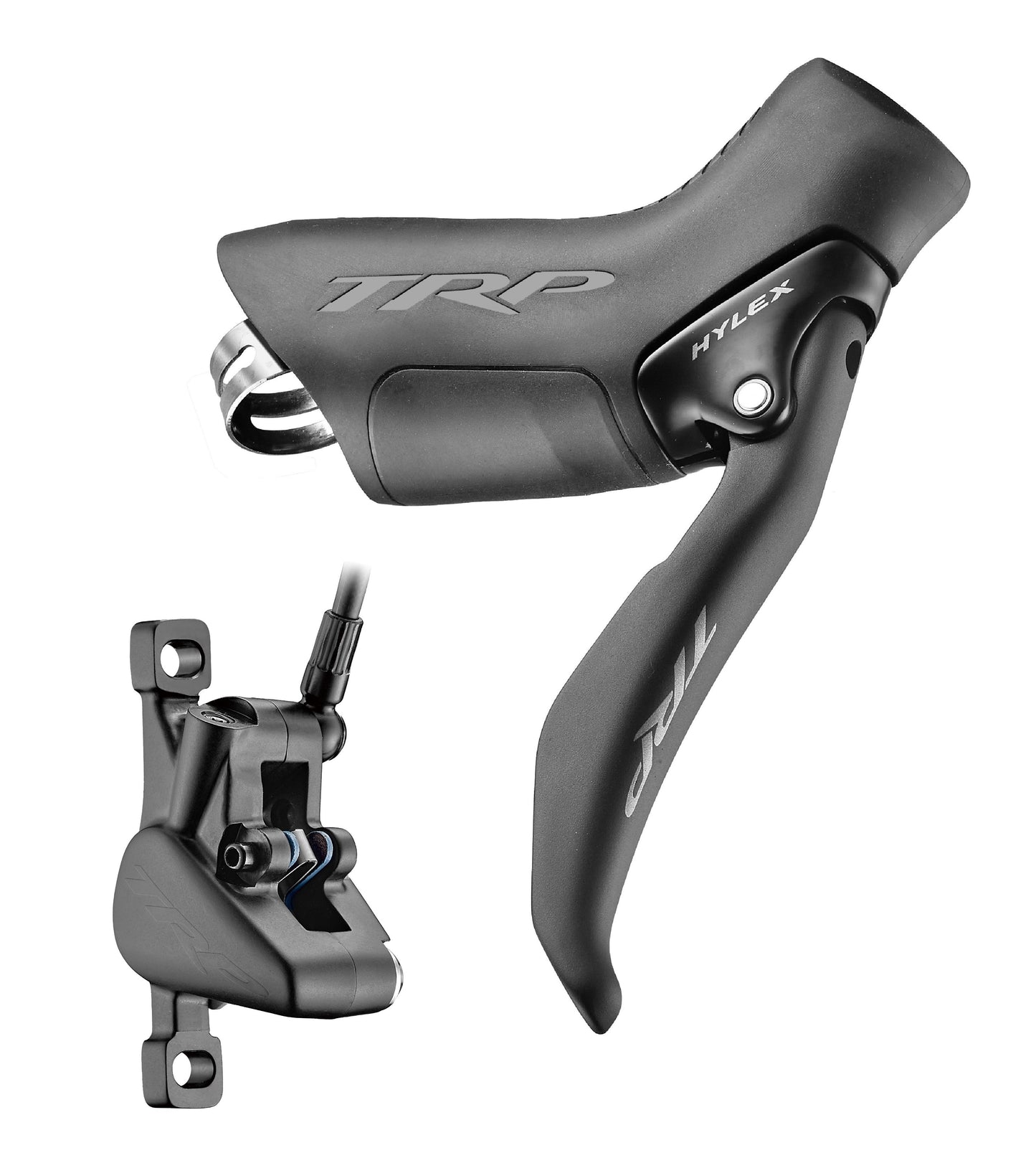 Hylex Hydraulic Disc Brake set with drop bar lever, left hand rear, post mount, 1900mm hose, extra olive and barb included