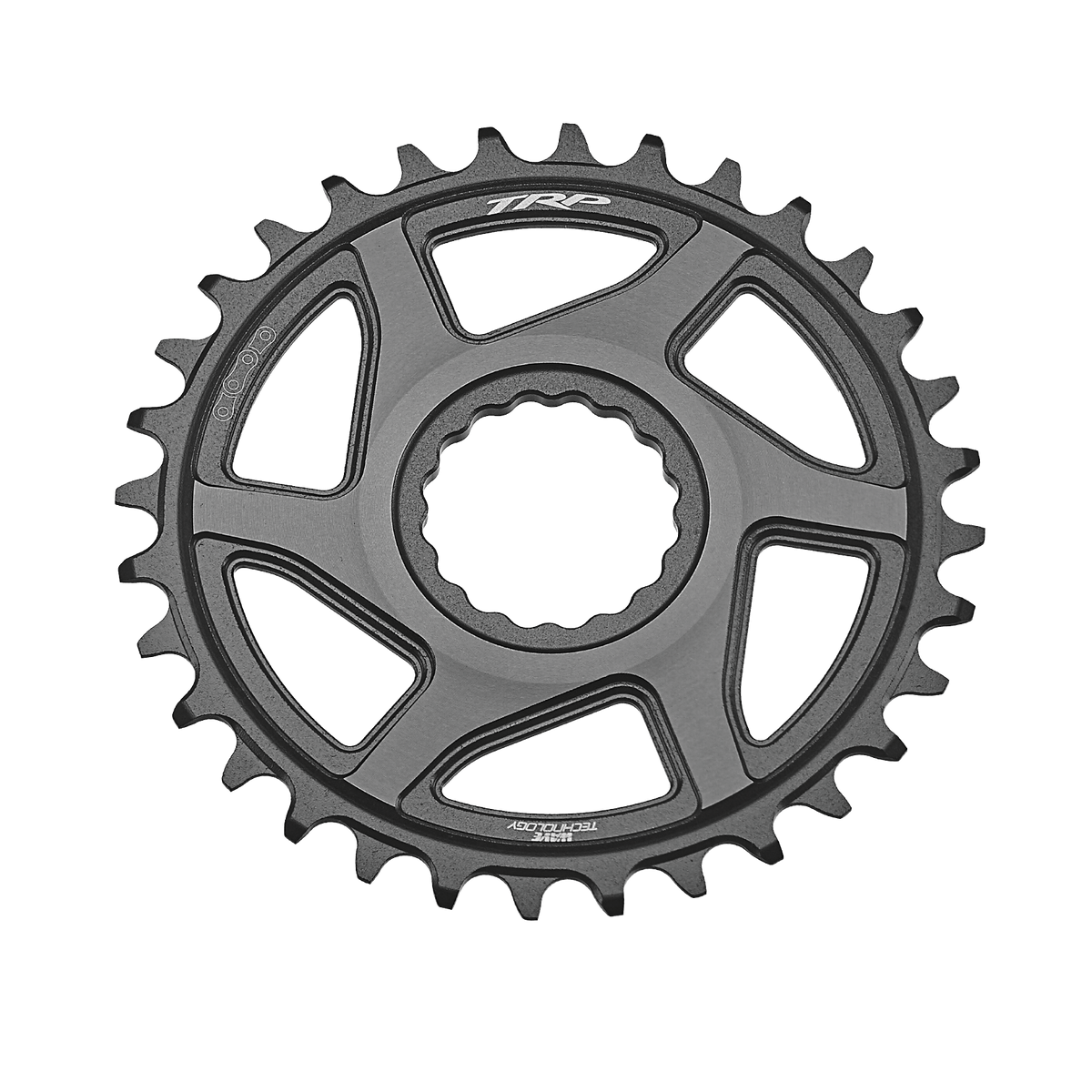 TRP Chainring CR-M9050, 12 speed 30T Boost 3mm offset Chainring,CINCH INTERFACE Duotone (Sandblasted Black / Space Grey)
