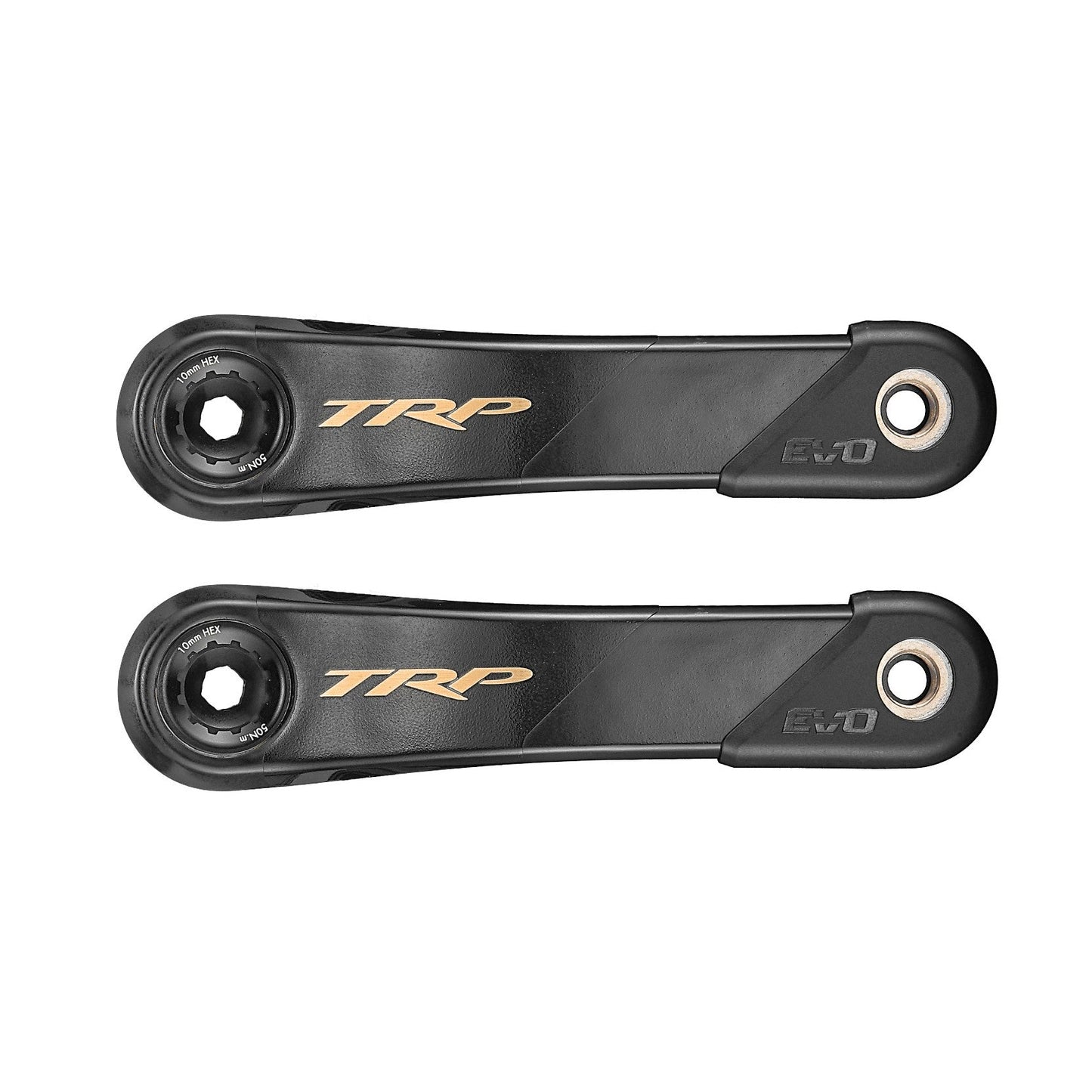TRP Crank CK-9050 EVO Carbon Fiber Crank, 170mm Length Cinch compatible interface/ 68 & 73, Black / Gold