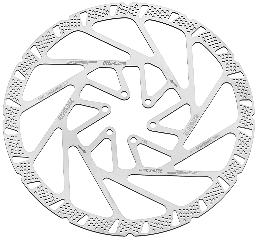 TRP 220mm RACE ROTOR - 2.3mm Thick, 6 Bolt, (With Rust-Blocker Treatment) - High Heat Dispersion and Tolerance