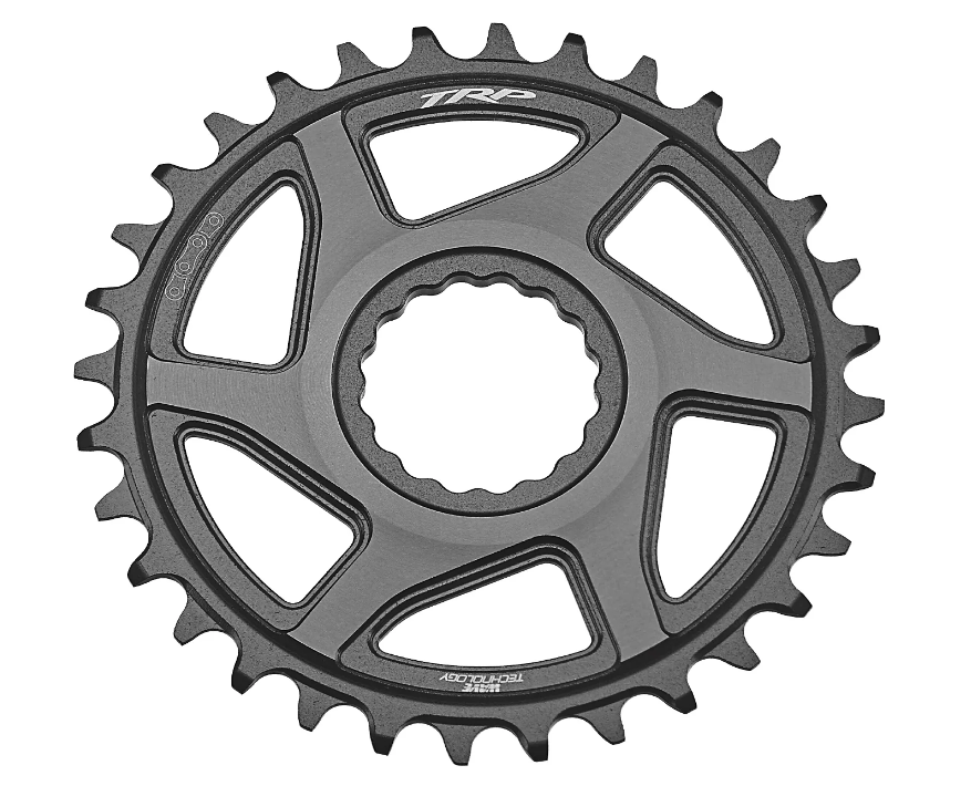 TRP Chainring CR-M9050, 30T - 0mm offset - Chainring Cinch Interface, Duotone (Sandblasted Black / Grey)