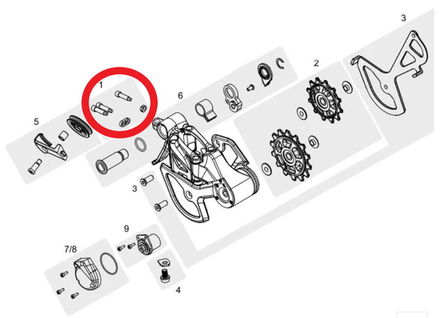 TRP B-screw/Limit screw replacement kits, for for RD-M9070
