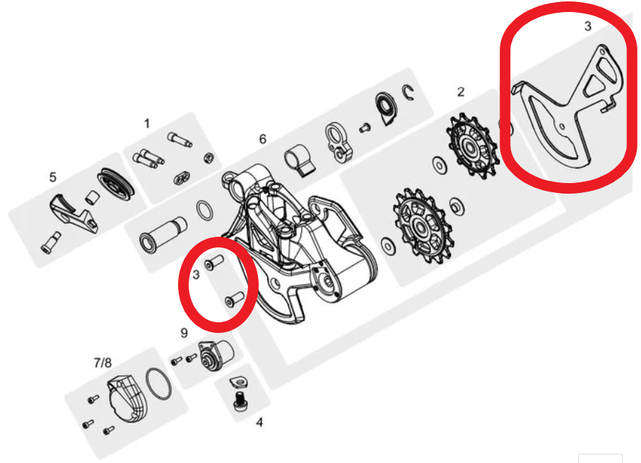 TRP Inner cage replacement kit, for RD-M9050
