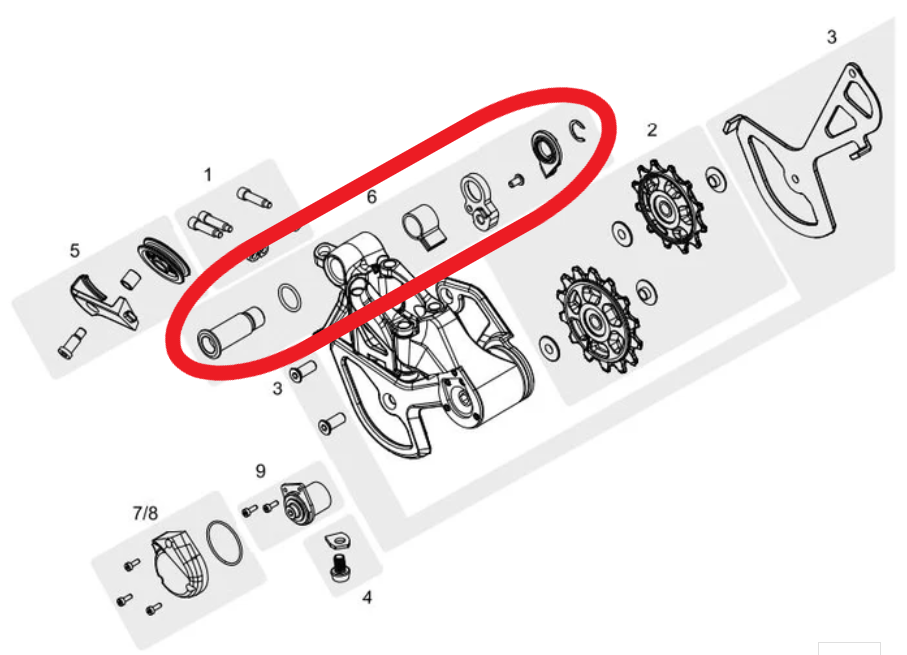 TRP B-plate & mounting replcement kits, for RD-M9050/M9070