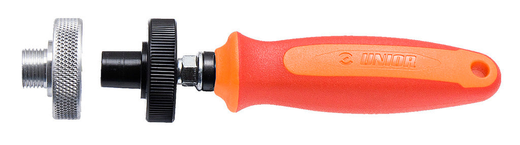 Unior Pedal Genie, 627766 Professional Bicycle tool, quality guaranteed, designed to be used on the drive side when adjusting derailleurs when no pedals installed on the bike