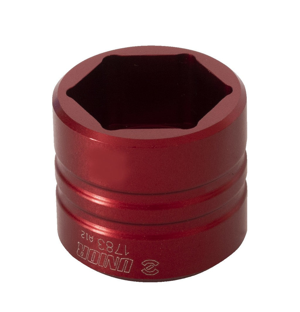 NEW ITEM - Unior Tool Flat Socket 28mm, anodized aluminium, for suspension service where the top nut has a very low profile. 629826 Professional Bicycle Tool, quality guaranteed