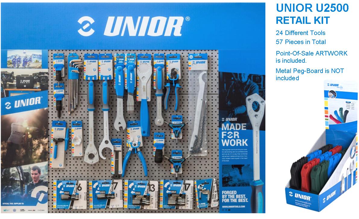 Unior RETAIL PACK of best selling 24 different tools (56 tools in total + 27 sets tyre levers) at BULK BUY SPECIAL PRICE Professional Bicycle Tool, quality guaranteed 629098