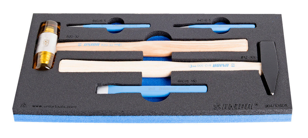 Unior Set of hammers and punches in SOS tool tray 621064 Professional Bicycle tools, quality guaranteed
