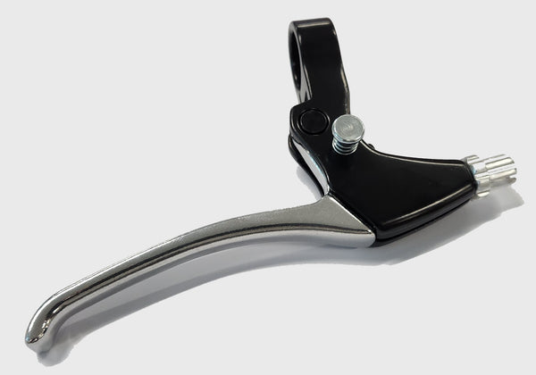 BRAKE LEVER - RIGHT hand ONLY Alloy V-Brake Lever, With Lock Device, BLACK/SILVER