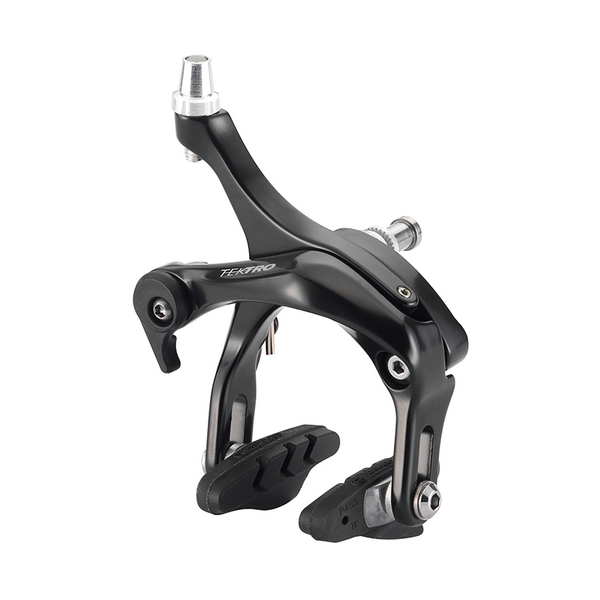 41-57mm Reach Dual Pivot Caliper - Front Only, Alloy, Black, Angle Adjustable Pads, Tektro
