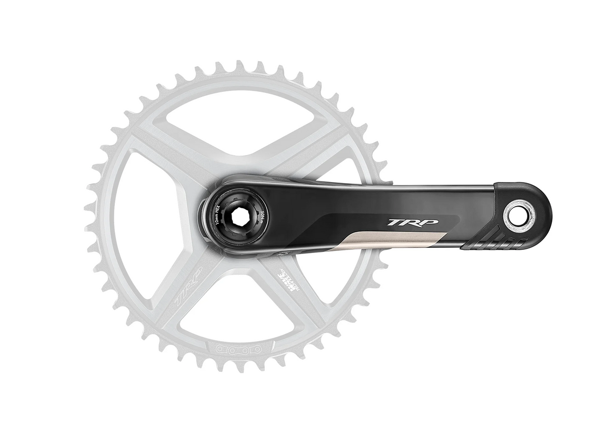 TRP Crankset VISTAR, Mod. CK-G8000, carbon, L: 165mm, GRAVEL, black/silver (Chainring NOT included)