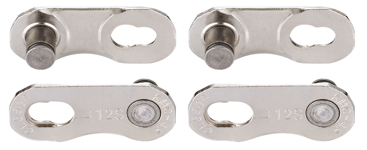 Connecting Link for 12/13 Speed XSL Flat & X FlatW, NON Re-Usable, KMC, Card of 2, SILVER