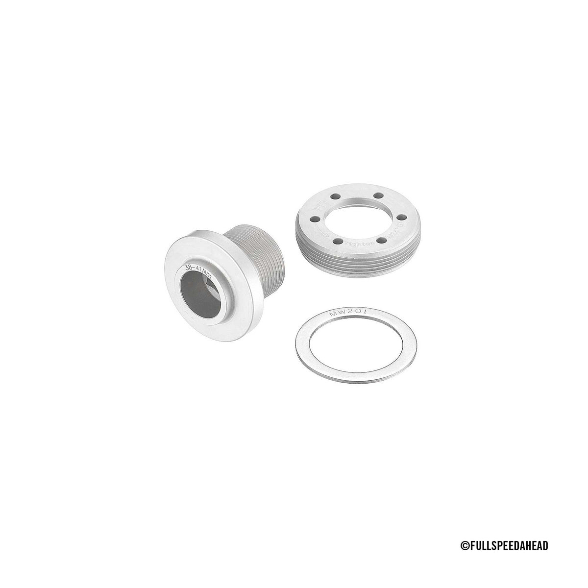 Bolt - Crank Bolt Alloy M18 w/Self-locking nut for FSA BB30 Modular alloy cranks Anod gray blue,QR-21